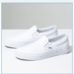 White Slip on Vans
